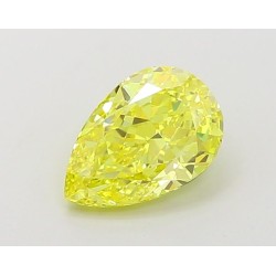 Diament laboratoryjny o barwie fantazyjnej szlif gruszkowy, 1.5ct, IF, Fancy Vivid Yellow, IGI LG660424286