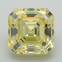 Diament laboratoryjny o barwie fantazyjnej szlif szmaragdowy kwadratowy, 2.19ct, VVS2, Fancy Intense Yellow, IGI LG655457322