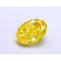 Diament laboratoryjny o barwie fantazyjnej szlif owalny, 1.66ct, VVS1, Fancy Vivid Yellow, IGI LG674504263