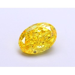 Diament laboratoryjny o barwie fantazyjnej szlif owalny, 1.63ct, VVS2, Fancy Vivid Yellow, IGI LG674504287