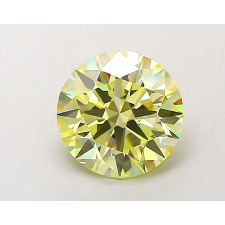 Diament laboratoryjny o barwie fantazyjnej szlif okrągły, 1.67ct, VVS2, Fancy Yellow, IGI LG651438212