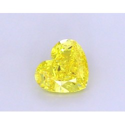 Diament laboratoryjny o barwie fantazyjnej serce, 1.66ct, VVS2, Fancy Vivid Yellow, IGI LG694504395