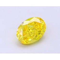 Diament laboratoryjny o barwie fantazyjnej szlif owalny, 1.61ct, VVS2, Fancy Vivid Yellow, IGI LG687528309