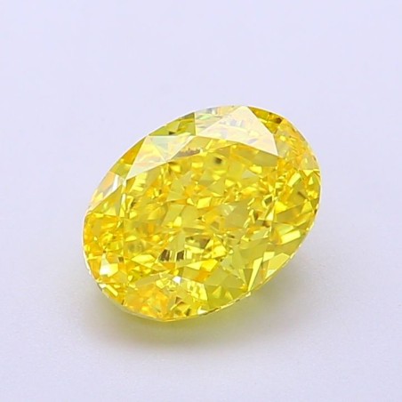 Diament laboratoryjny o barwie fantazyjnej szlif owalny, 1.59ct, IF, Fancy Vivid Yellow, IGI LG700517282