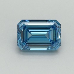 Diament laboratoryjny o barwie fantazyjnej szlif szmaragdowy, 1.02ct, VVS2, Fancy Vivid Blue, IGI LG707519261