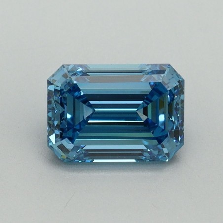 Diament laboratoryjny o barwie fantazyjnej szlif szmaragdowy, 1.37ct, VVS2, Fancy Vivid Blue, IGI LG707519221