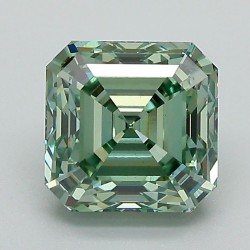 Diament laboratoryjny o barwie fantazyjnej szlif szmaragdowy kwadratowy, 2.18ct, VVS2, Fancy Intense Green, IGI LG660408858