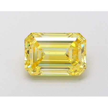 Diament laboratoryjny o barwie fantazyjnej szlif szmaragdowy, 1.57ct, VVS2, Fancy Vivid Yellow, IGI LG634494171