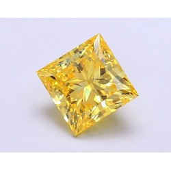 Diament laboratoryjny o barwie fantazyjnej szlif princess, 1.53ct, VVS2, Fancy Vivid Yellow, IGI LG680546432