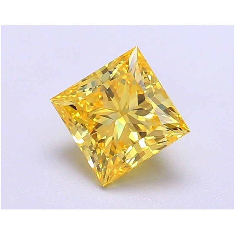 Diament laboratoryjny o barwie fantazyjnej szlif princess, 1.53ct, VVS2, Fancy Vivid Yellow, IGI LG680546432 Diament laboratoryjny o barwie fantazyjnej szlif princess, 1.53ct, VVS2, Fancy Vivid Yellow, IGI LG680546432