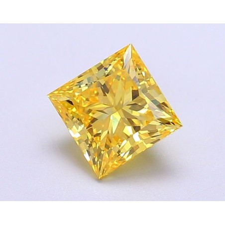 Diament laboratoryjny o barwie fantazyjnej szlif princess, 1.53ct, VVS2, Fancy Vivid Yellow, IGI LG680546432