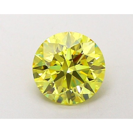 Diament laboratoryjny o barwie fantazyjnej szlif okrągły, 1.55ct, VVS1, Fancy Vivid Yellow, IGI LG651495269