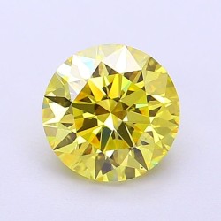 Diament laboratoryjny o barwie fantazyjnej szlif okrągły, 1.53ct, VVS1, Fancy Vivid Yellow, IGI LG700517727