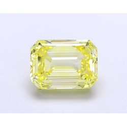 Diament laboratoryjny o barwie fantazyjnej szlif szmaragdowy, 1.53ct, VVS2, Fancy Intense Yellow, IGI LG677560926