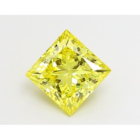 Diament laboratoryjny o barwie fantazyjnej szlif princess, 1.52ct, VVS2, Fancy Vivid Yellow, IGI LG680546411