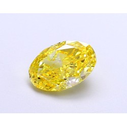 Diament laboratoryjny o barwie fantazyjnej szlif owalny, 1.53ct, VVS1, Fancy Vivid Yellow, IGI LG674504296