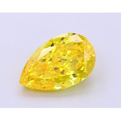 Diament laboratoryjny o barwie fantazyjnej szlif gruszkowy, 1.55ct, VVS2, Fancy Vivid Yellow, IGI LG695513629