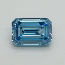 Diament laboratoryjny o barwie fantazyjnej szlif szmaragdowy, 1.1ct, VVS2, Fancy Vivid Blue, IGI LG707519321