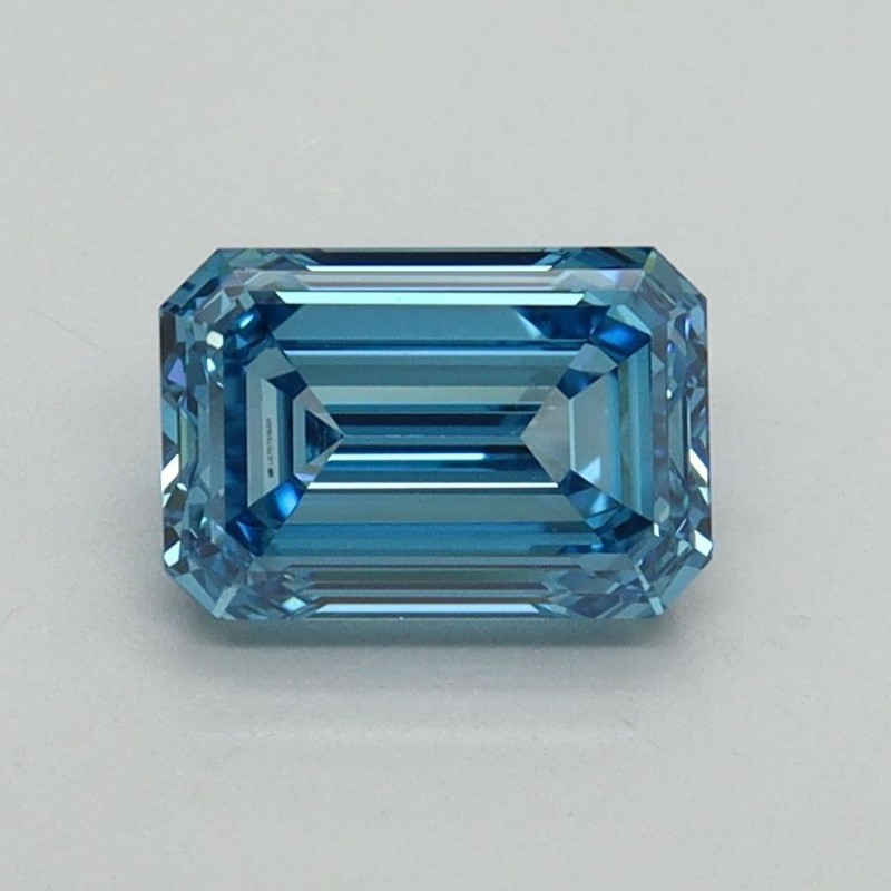 Diament laboratoryjny o barwie fantazyjnej szlif szmaragdowy, 1.1ct, VVS2, Fancy Vivid Blue, IGI LG707519321 Diament laboratoryjny o barwie fantazyjnej szlif szmaragdowy, 1.1ct, VVS2, Fancy Vivid Blue, IGI LG707519321