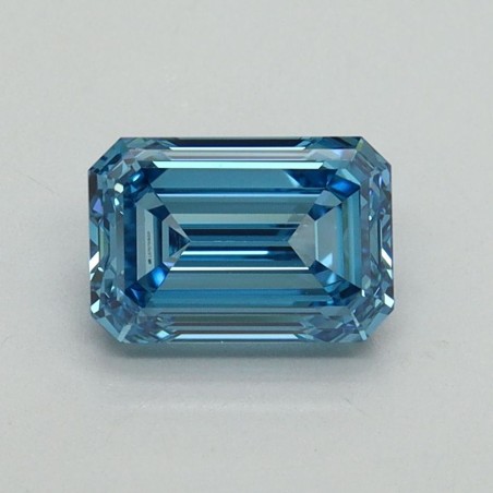 Diament laboratoryjny o barwie fantazyjnej szlif szmaragdowy, 1.1ct, VVS2, Fancy Vivid Blue, IGI LG707519321