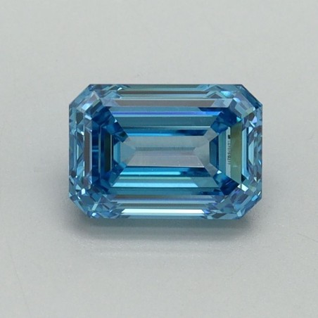 Diament laboratoryjny o barwie fantazyjnej szlif szmaragdowy, 1.05ct, VVS2, Fancy Vivid Blue, IGI LG707519277