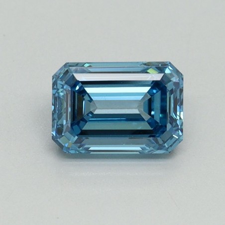 Diament laboratoryjny o barwie fantazyjnej szlif szmaragdowy, 1.01ct, VVS2, Fancy Vivid Blue, IGI LG707519284