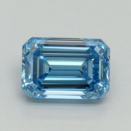 Diament laboratoryjny o barwie fantazyjnej szlif szmaragdowy, 1.1ct, VVS2, Fancy Vivid Blue, IGI LG707533197