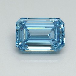 Diament laboratoryjny o barwie fantazyjnej szlif szmaragdowy, 1.27ct, VVS2, Fancy Vivid Blue, IGI LG707519311