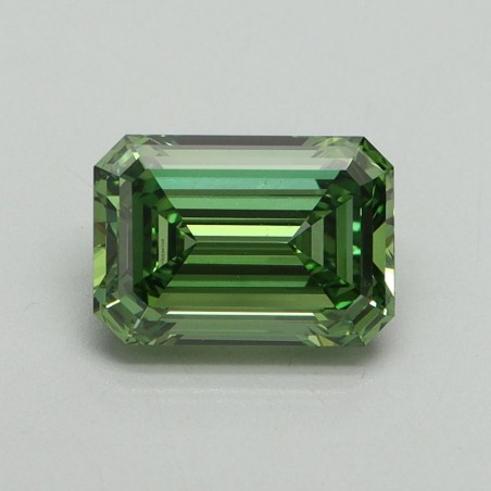 Diament laboratoryjny o barwie fantazyjnej szlif szmaragdowy, 1.54ct, VVS2, Fancy Vivid Green, IGI LG710534745