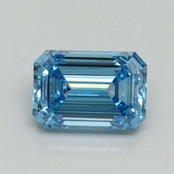 Diament laboratoryjny o barwie fantazyjnej szlif szmaragdowy, 1ct, VVS2, Fancy Vivid Blue, IGI LG707533189