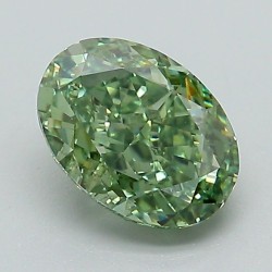 Diament laboratoryjny o barwie fantazyjnej szlif owalny, 1.28ct, VVS2, Fancy Vivid Green, IGI LG717505959