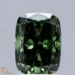 Diament laboratoryjny o barwie fantazyjnej szlif poduszkowy brylantowy, 1.53ct, VVS2, Fancy Vivid Green, IGI LG663406177