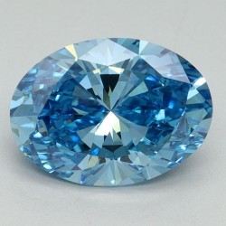 Diament laboratoryjny o barwie fantazyjnej szlif owalny, 2.17ct, VVS2, Fancy Vivid Blue, IGI LG644491292