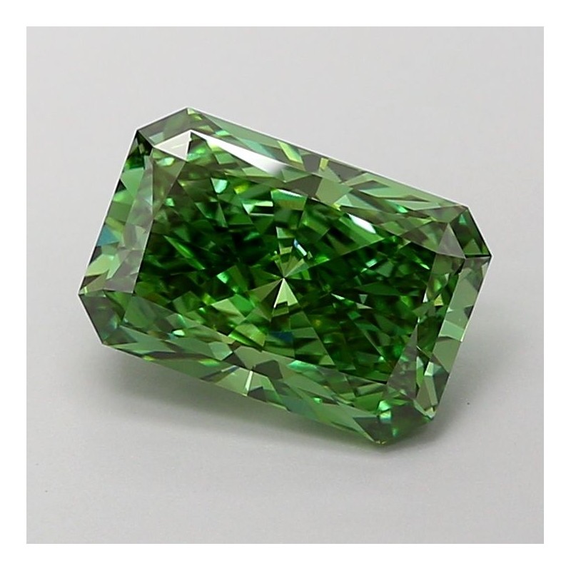 Diament laboratoryjny o barwie fantazyjnej radiant, 2.67ct, VVS1, Fancy Vivid Green, IGI LG742530443 Diament laboratoryjny o barwie fantazyjnej radiant, 2.67ct, VVS1, Fancy Vivid Green, IGI LG742530443