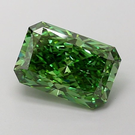 Diament laboratoryjny o barwie fantazyjnej radiant, 2.67ct, VVS1, Fancy Vivid Green, IGI LG742530443