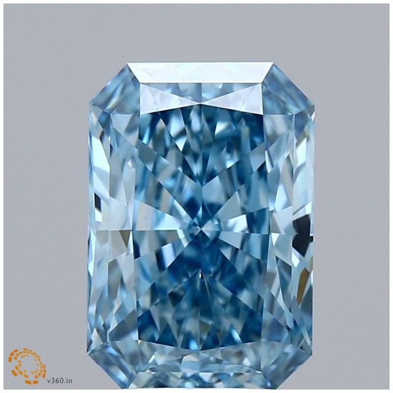 Diament laboratoryjny o barwie fantazyjnej radiant, 2.72ct, VVS2, Fancy Vivid Blue, IGI LG612338656 Diament laboratoryjny o barwie fantazyjnej radiant, 2.72ct, VVS2, Fancy Vivid Blue, IGI LG612338656