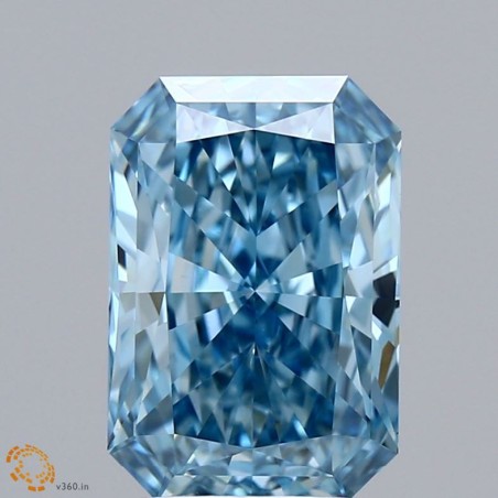 Diament laboratoryjny o barwie fantazyjnej radiant, 2.72ct, VVS2, Fancy Vivid Blue, IGI LG612338656