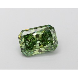 Diament laboratoryjny o barwie fantazyjnej radiant, 1.01ct, VVS2, Fancy Vivid Green, IGI LG660422326