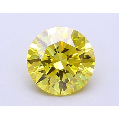 Diament laboratoryjny o barwie fantazyjnej szlif okrągły, 1.36ct, VVS2, Fancy Vivid Yellow, IGI LG700563571