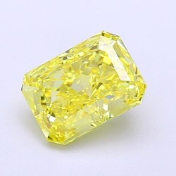 Diament laboratoryjny o barwie fantazyjnej radiant, 1.51ct, IF, Fancy Vivid Yellow, IGI LG700517910