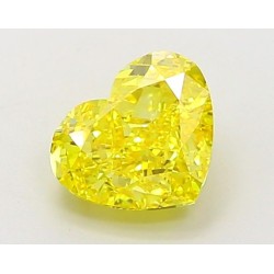 Diament laboratoryjny o barwie fantazyjnej serce, 1.51ct, VVS2, Fancy Vivid Yellow, IGI LG694504377