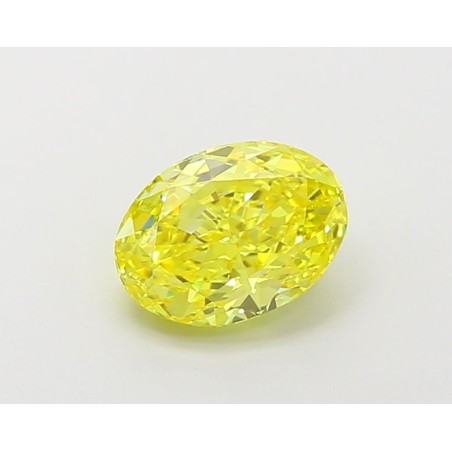 Diament laboratoryjny o barwie fantazyjnej szlif owalny, 1.51ct, IF, Fancy Vivid Yellow, IGI LG670432605