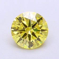 Diament laboratoryjny o barwie fantazyjnej szlif okrągły, 1.51ct, VVS1, Fancy Vivid Yellow, IGI LG700517754