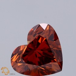 Diament laboratoryjny o barwie fantazyjnej serce, 2.02ct, VVS2, Fancy Vivid Orange, IGI LG670481974