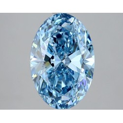 Diament laboratoryjny o barwie fantazyjnej szlif owalny, 2.06ct, VVS1, Fancy Vivid Blue, IGI LG707509848