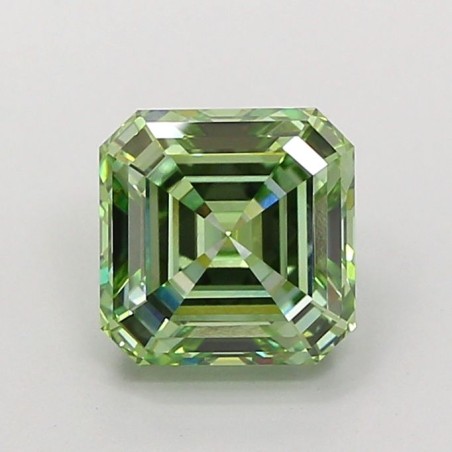Diament laboratoryjny o barwie fantazyjnej Asscher, 2.71ct, VVS1, Fancy Vivid Green, IGI LG739503842