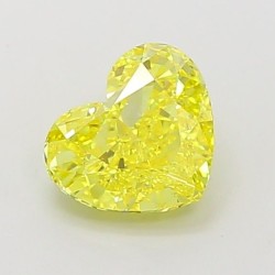 Diament laboratoryjny o barwie fantazyjnej serce, 1.27ct, VVS2, Fancy Vivid Yellow, IGI LG660455192