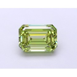 Diament laboratoryjny o barwie fantazyjnej szlif szmaragdowy, 1.1ct, VVS2, Fancy Vivid Green, IGI LG700563732