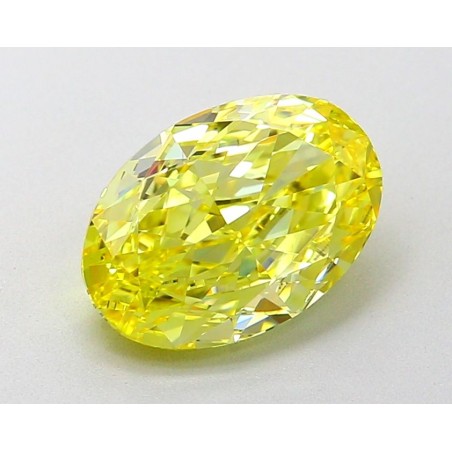 Diament laboratoryjny o barwie fantazyjnej szlif owalny, 2.04ct, VVS2, Fancy Intense Yellow, IGI LG651490916