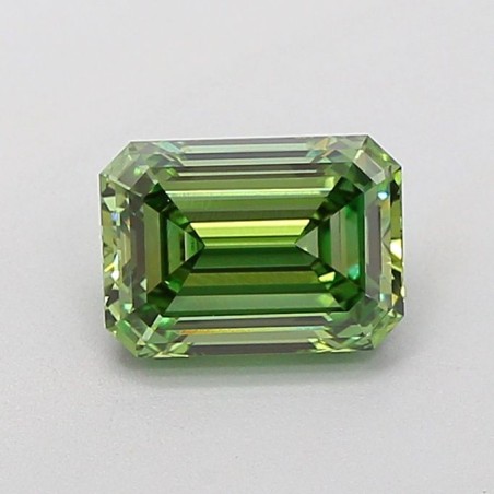 Diament laboratoryjny o barwie fantazyjnej szlif szmaragdowy, 1.55ct, VVS2, Fancy Vivid Green, IGI LG652473098